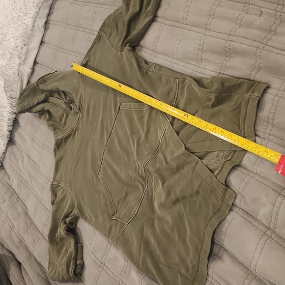 7 For All Mankind Green Hoodie Mini Dress Size L, New With Tags! - Picture 9 of 11